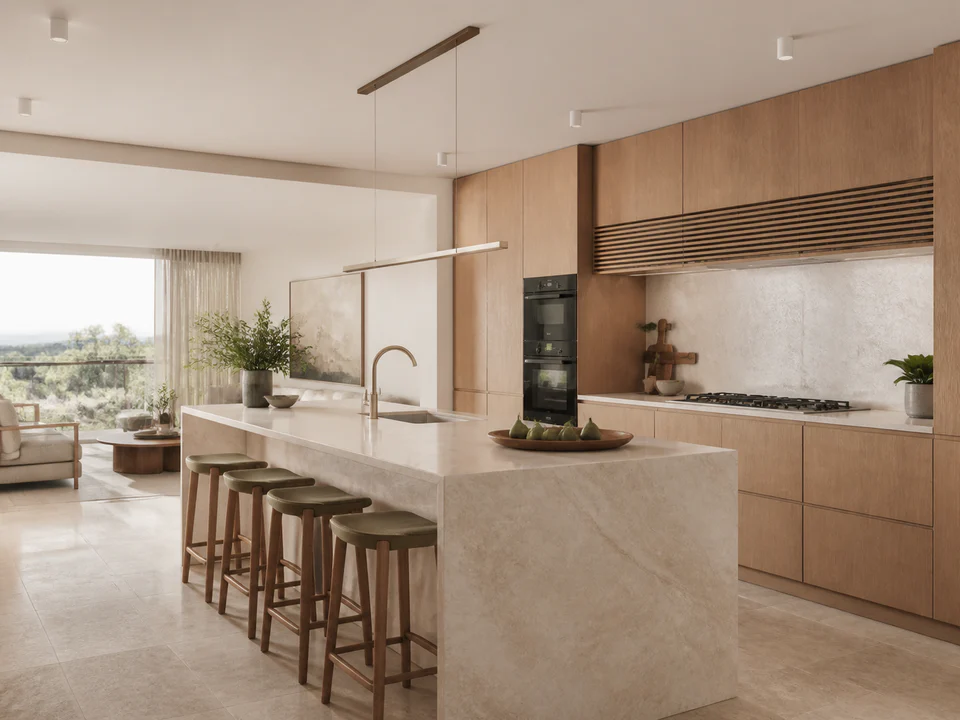 Cozinha contemporânea com acabamento premium